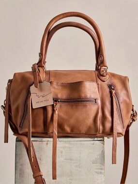 Free People We the Free Baby Emerson Bag Tote Saddle Brown NEW NWT